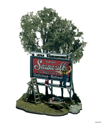 Woodland Scenics M105 HO Scale The Sign Painter Mini Scene Kit