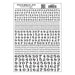 Woodland Scenics MG707 Model Graphics, Roman Numbers, Black