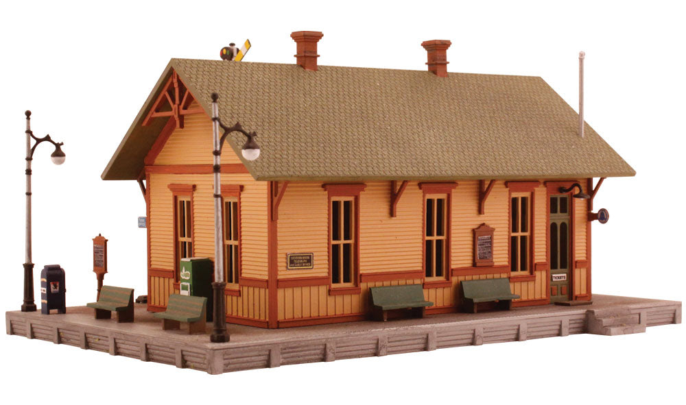 Woodland Scenics PF5207 N Scale Building Structure Kit, Woodland Station