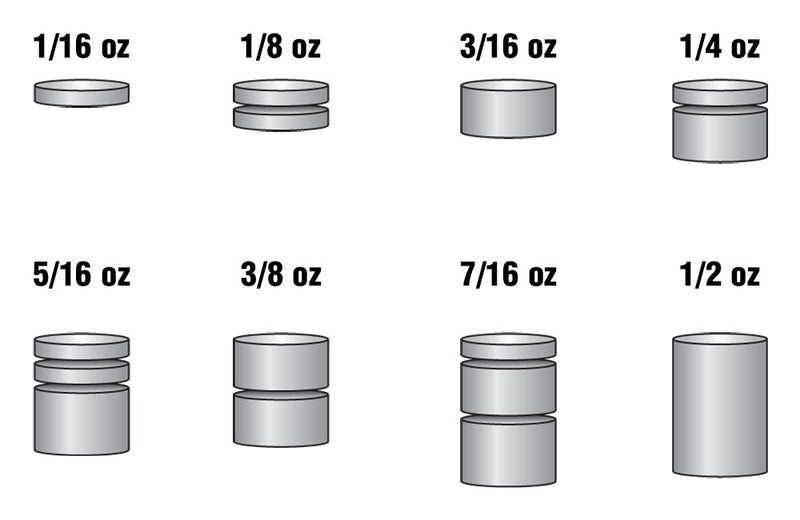 Woodland Scenics Pine Car P3915 Tungsten Incremental Weights 3oz Cylinder