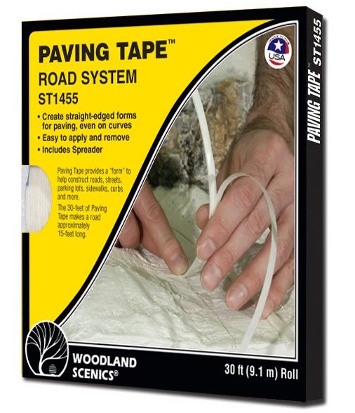 Woodland Scenics ST1455 Road System, Paving Tape, 1/4" x 30'