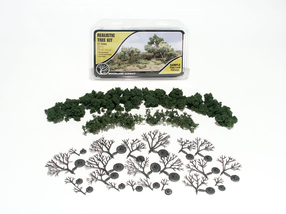 Woodland Scenics TR1112 Deciduous Tree Kit, 3"-7" (6)
