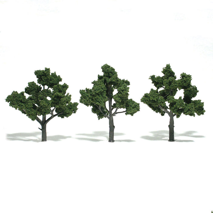 Woodland Scenics TR1510 Ready-Made Tree, Medium Green 4-5" (3-Pack)