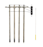 Woodland Scenics US2250 N Scale Pre-Wired Utility Poles with Single Crossbar