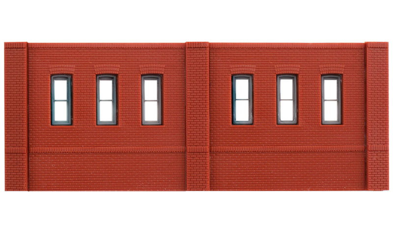 Woodland Scenics DPM 60102 N Scale Dock Level Wall Sections - Window Wall 3-Pack