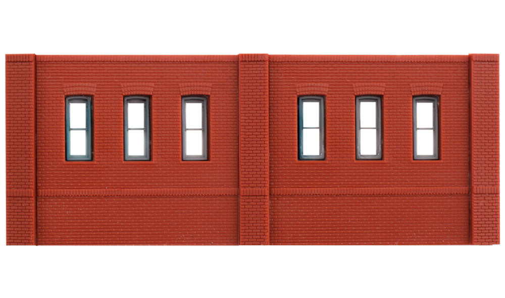 Woodland Scenics DPM 60102 N Scale Dock Level Wall Sections - Window Wall 3-Pack