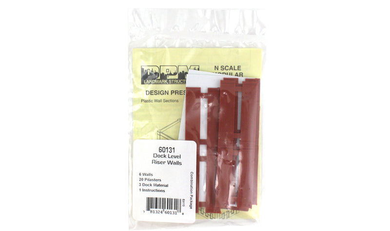 Woodland Scenics DPM 60131 N Scale Dock Riser Wall 6-Pack