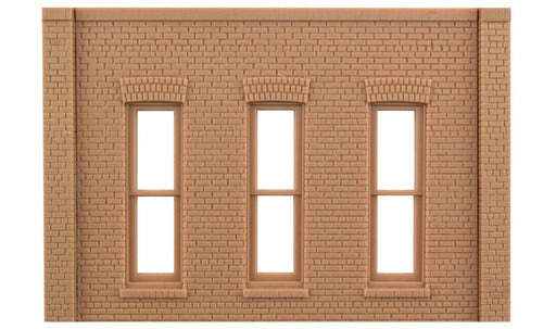 Woodland Scenics DPM 90105 O Scale Wall Sections - Rectangle Window Wall 2-Pack