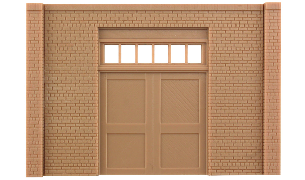 Woodland Scenics DPM 90107 O Scale Street / Dock Level Wall Sections - Freight Entry Door 2-Pack