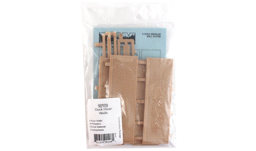 Woodland Scenics DPM 90108 O Scale Dock Riser Wall 4-Pack