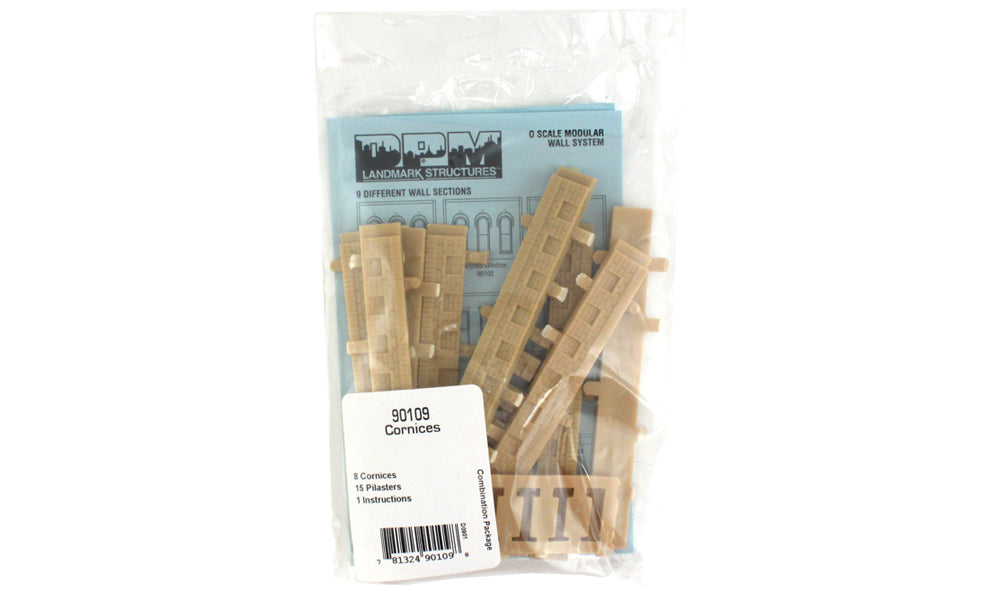 Woodland Scenics DPM 90109 O Scale Cornice 8-Pack