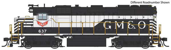 Walthers Proto 920-49170 HO Scale EMD Phase 2 GP35 Diesel Locomotive Gulf Mobile & Ohio GM&O 347