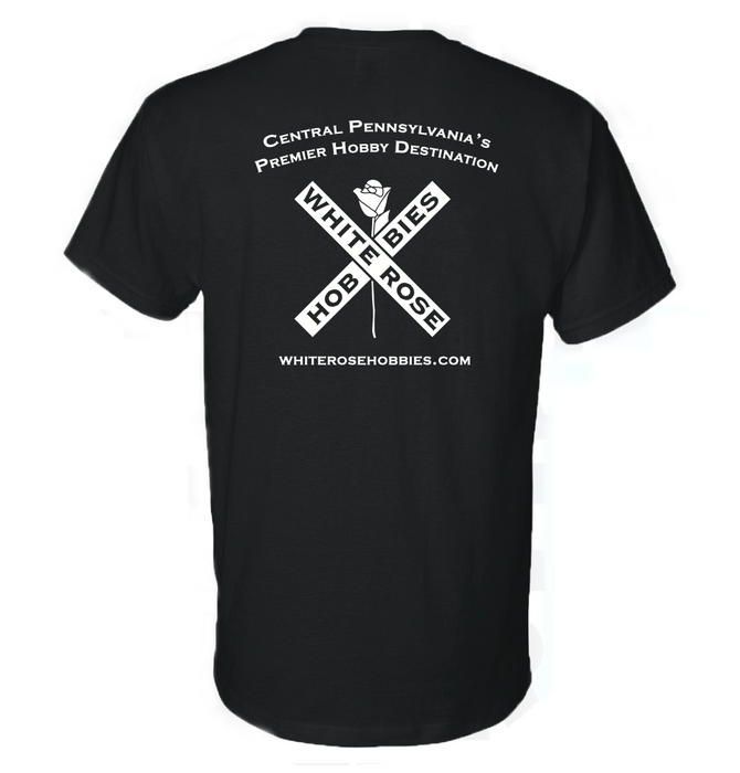 White Rose Hobbies WRH Logo Black T-Shirt Size Medium