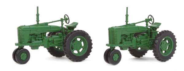 Walther SceneMaster 949-4161 HO Scale Green Farm Tractor (2 Pack)