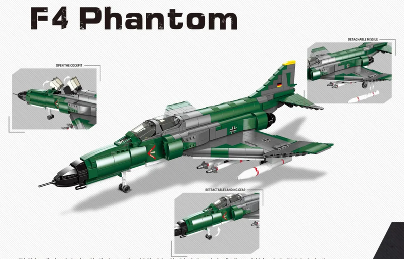 Xingbao XB-06061 F4 Phantom (1210 Pieces) - NOS