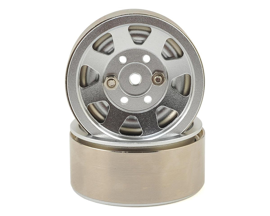 Xtra Speed 59559 8 Spoke High Mass 1.9 Aluminum Beadlock Wheel Silver 1 Pair