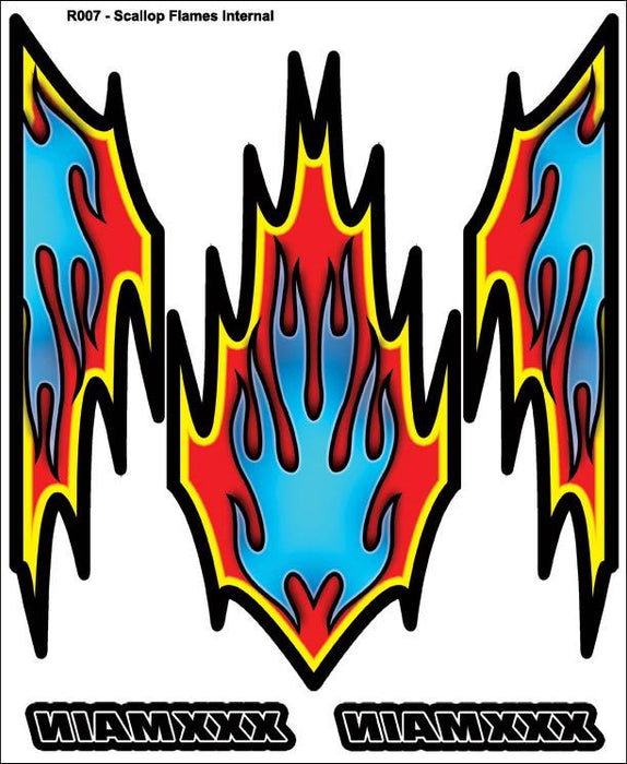 XXXmain Racing XXXR007 Scallop Flames Internal Graphic