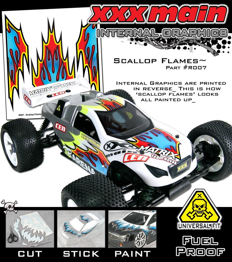 XXXmain Racing XXXR007 Scallop Flames Internal Graphic