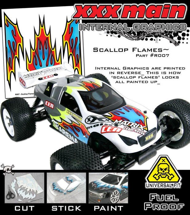 XXXmain Racing XXXR007 Scallop Flames Internal Graphic