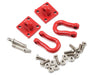 Yeah Racing 1/10 Scale Crawler Heavy Duty Shackle with Mounting Bracket Red 2 Pack