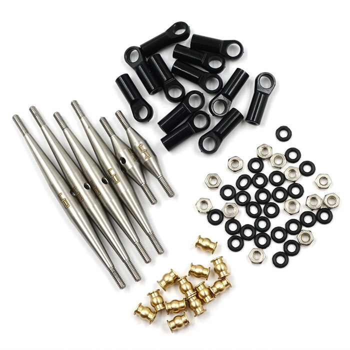 Yeah Racing AXSC-042 SCX24 Deadbolt Steel Link Set (133.5mm Wheelbase)