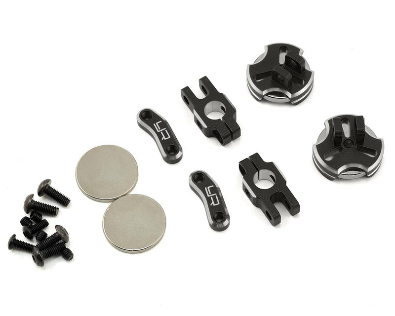 Yeah Racing YA-0531BK Black Aluminum CNC Magnetic Invisible Body Mounts
