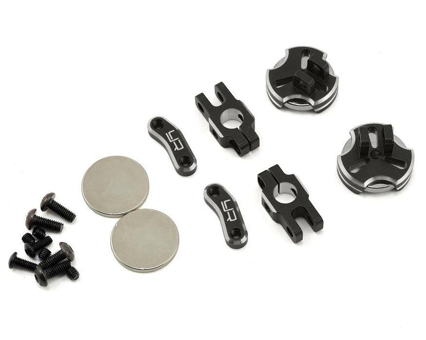 Yeah Racing YA-0531BK Black Aluminum CNC Magnetic Invisible Body Mounts